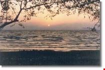 jerusalem sunset over the sea of galilee
