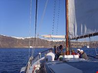 santorini cruising in the caldera