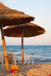 djerba sunset light on the beach