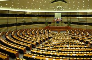 strasbourg vue de l  hemicycle du parlement