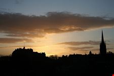 edimbourg chateau d  edimbourg au crepuscule