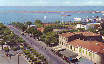 Vista strada con costa