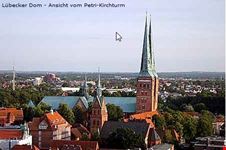 luebeck luebecker dom vom petri-kirchturm aus