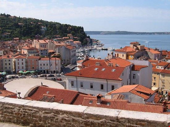 Pirano veduta di Pirano.La cittadina sulla costa adriatica e0 una nota stazione climatica slovena  