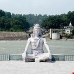 shiva hindu idol on the ganges rishikesh