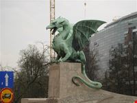 ljubljana dragon statue in ljubljana
