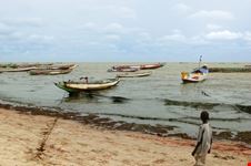 boats tied dakar