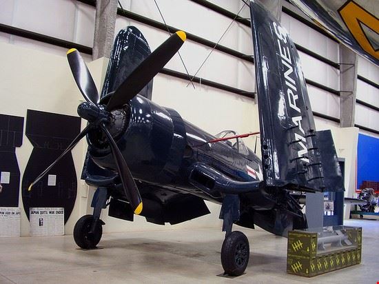  A Corsair fighter plane on display at Pima Air & Space Museum  
