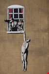 bristol strassenkunst von banksy am krankenhaus