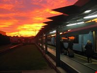 christchurch sonnenuntergang am bahnhof christchurchs