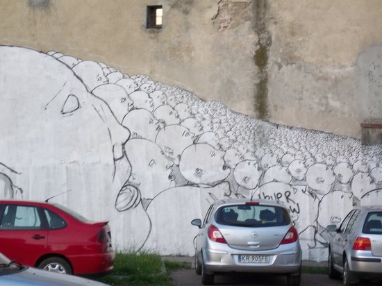 Il murale di Blu a Cracovia!