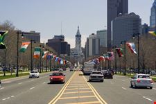 philadelphia amerikanische strassen-verhaeltnisse und das rathaus von philadelphia