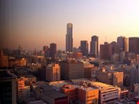 melbourne herbstsonnenuntergang in melbourne