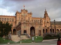 sevilla plaza espana im parque de maria luisa