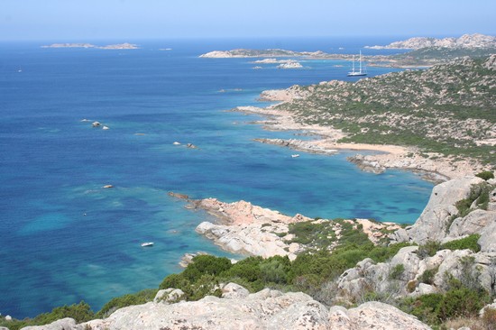 Vista panoramica della costa ovest de La Maddalena