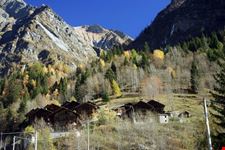 Gruppo di case alle spalle di Pedemonte