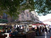 muensterplatz con mercato friburgo