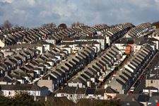 plymouth blick auf britische wohnsiedlungen