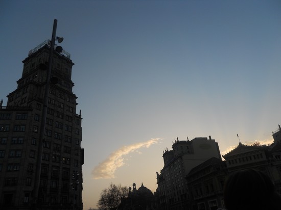 Tramonto invernale a Barcellona