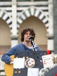 Playing guitar in S. Maria Novella