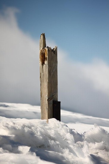 Staccionata nella neve