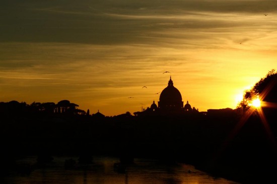 San Pietro al tramonto