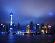 waterfront by night shanghai