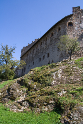 Particolari del castello di Pergine
