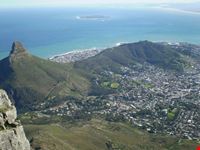 robben island vista dalla table mountain citta del capo