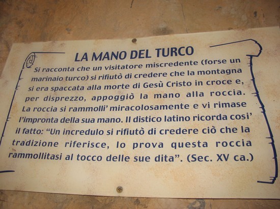 Impronta della mano del turco