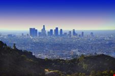 sunrise over downtown los angeles