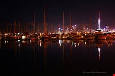 auckland westhaven marina bei nacht
