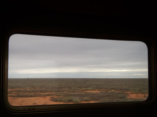 sull'Indian Pacific..veduta dai finestrini panoramici