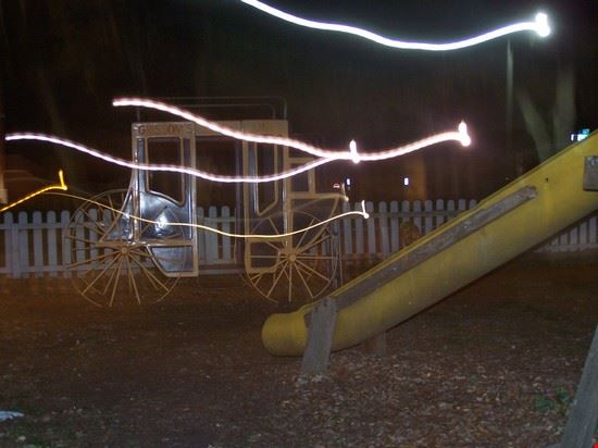  Taken during a tour in May with Erica at the Grissom Park playground beside the funeral home.  
