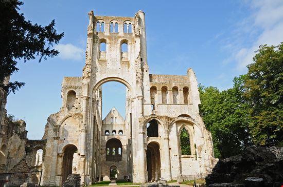 Abbazia di Jumieges L'abbazia in rovina della Francia stock.adobe.com 