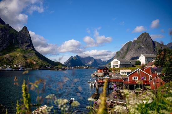Reine Il villaggio sui fiordi norvegesi stock.adobe.com 