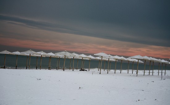 La spiaggia innevata (dicembre 2010)