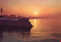 Suggestivo tramonto sul mare