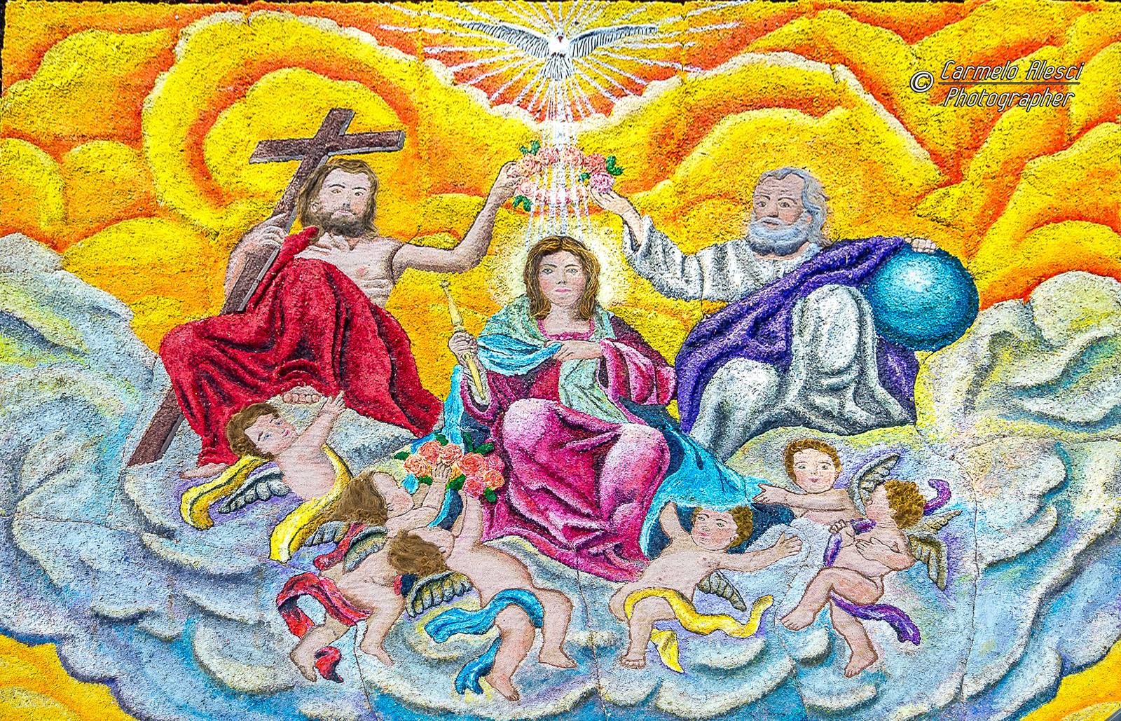Infiorata artistica su scalinata Terme Vigliatore(ME)