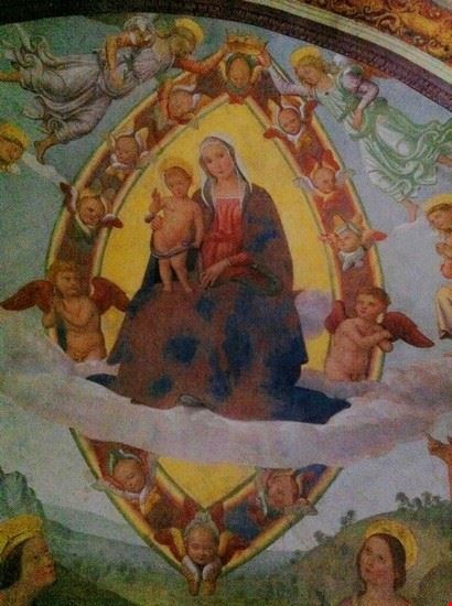  Affresco dello Spagna nella Chiesa di San Michele a Gavelli, Sant'Anatolia di Narco  