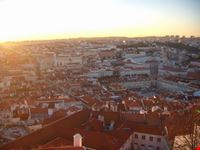 vista della città l'ora del tramonto fotografata dal Castello