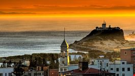 newcastle sunset at nobby  s lighthouse
