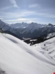 canazei schnee auf dem passo sella