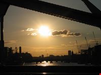 sunset on the bridge