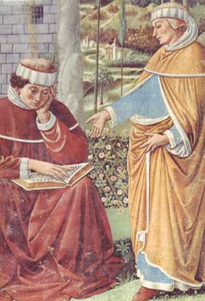 S. Agostino legge le Epistole di S. Paolo (Gozzoli 1465)