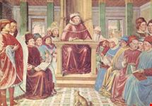 S. Agostino legge retorica e filosofia a Roma (Gozzoli 1465)