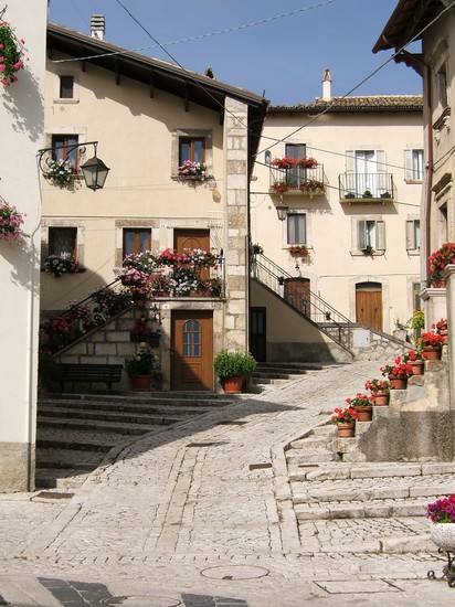 le tipiche case a schiera medievali