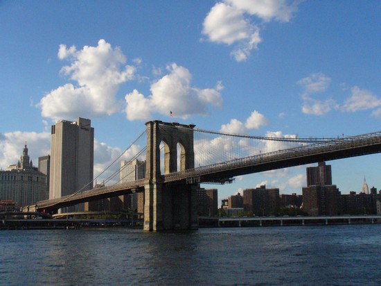Vista del ponte di Brooklyn