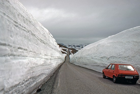 Foto Strada Innevata A Trondheim 550x368 Autore Adriana Lama