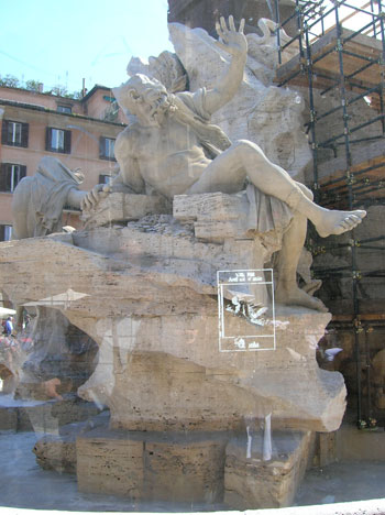 Fontana dei Fiumi: il Gange